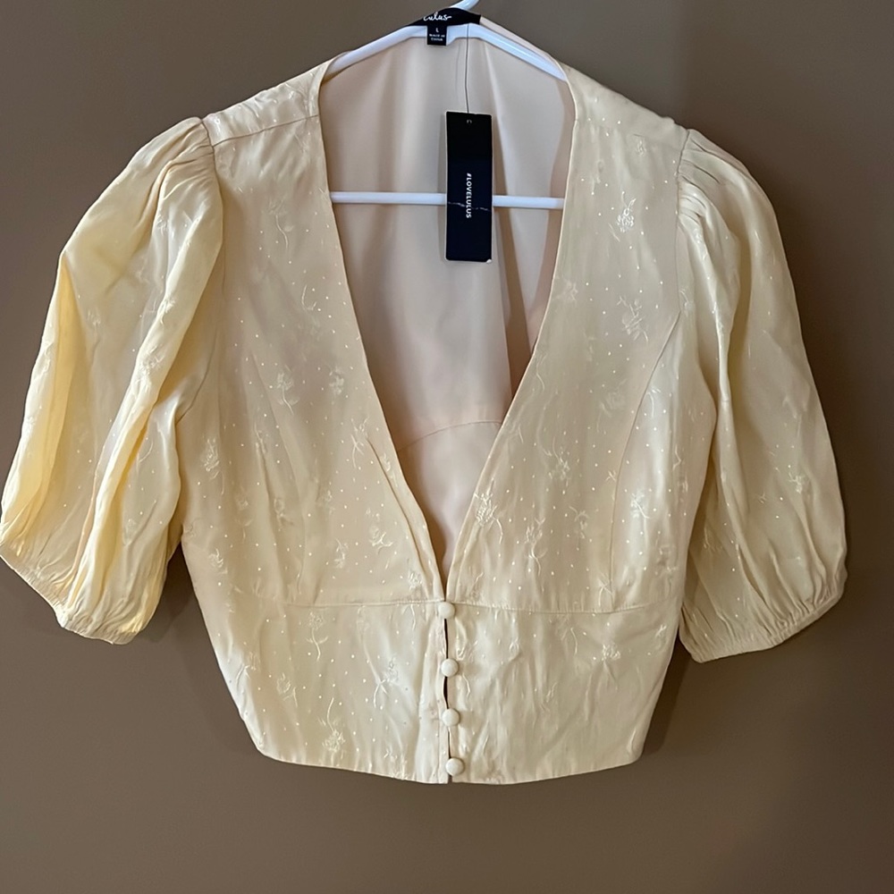 Lulus yellow crop top